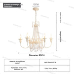 lustre cristal blanc chambre salon classique suspension ampoules led encastrée