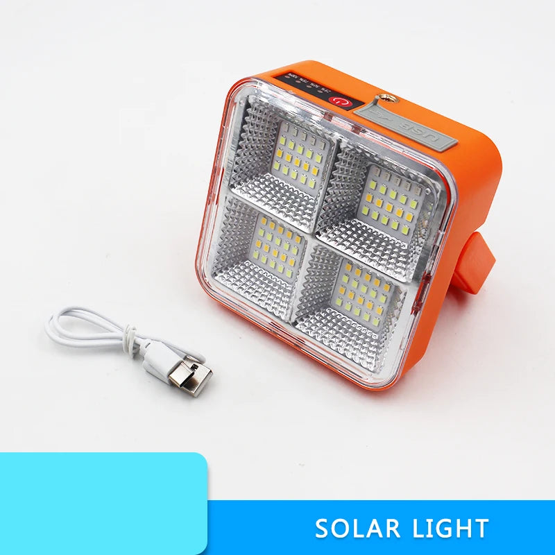 lampe solaire rechargeable led orange gris moderne compact aimantée type usburgence
