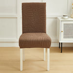 Housse chaise moderne imprimée feuilles beige clair élasthanne polyester universelle mariage banquet