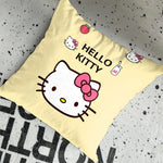 housse coussin carré hello kitty motif fleurs lapin ours coeurs chaussettes polyéstère decorative lit