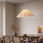 Suspension lumineuse moderne tissu plissé blanc beige minimaliste 90 260V 249 2000lm