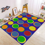 tapis moderne multicolore puzzle cercles fleur rectangle salon extérieur commercialisation