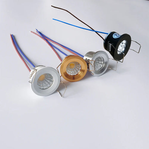 lot spots led encastrables mini dimmables aluminium moderne intérieur cuisine chambre salon noir
