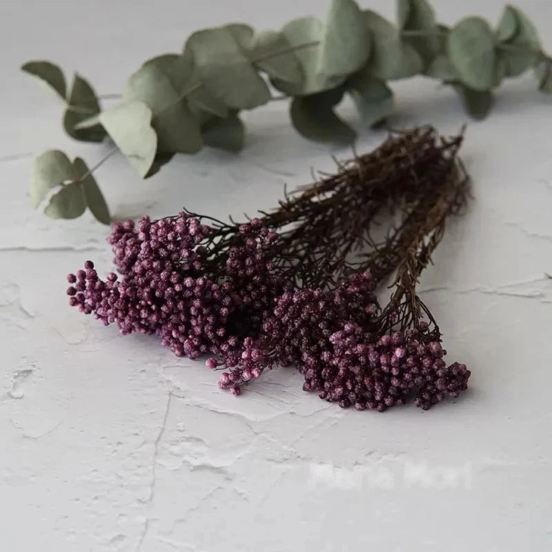 bouquet artificiel multicolore feuilles séchées décoration intérieure anniversaire mariage minimaliste DIY