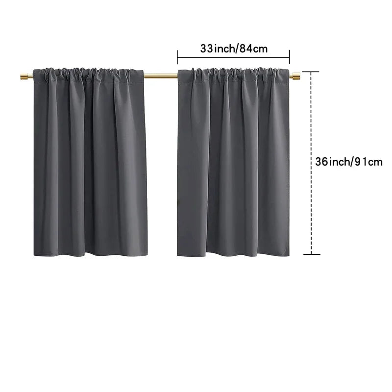 rideaux blackout gris foncé unis camping car opacité élevée deux panneaux moderne