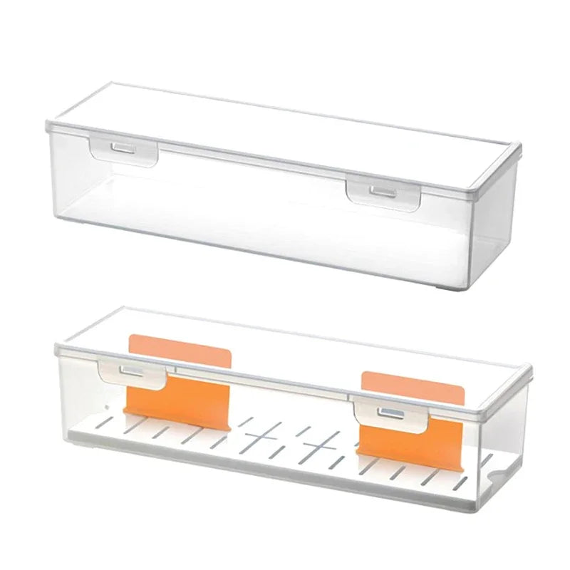 boîte rangement transparente moderne compartiments plastique empilable articles divers