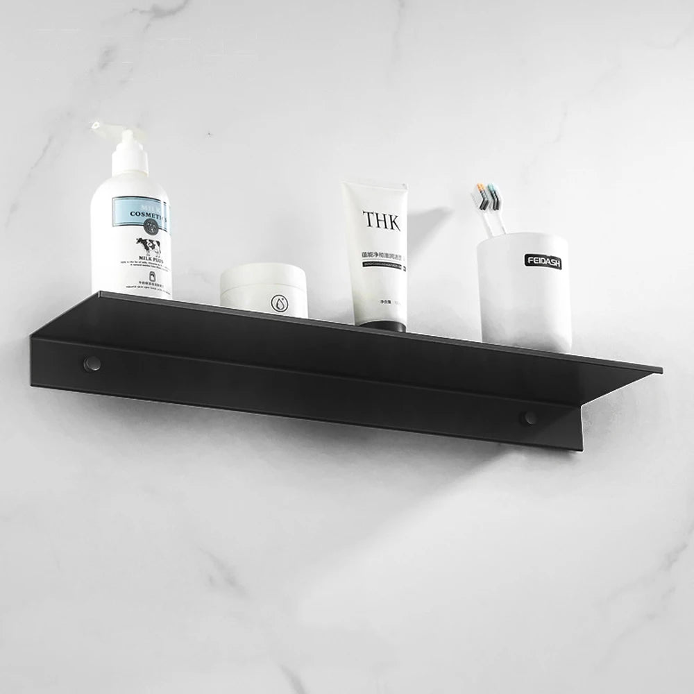 étagères murales modernes métal blanc noir gris salle bain cosmétiques serviettes