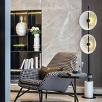 lampe sol marbre blanc noir moderne 11w 15w led 2700k 6000k vde