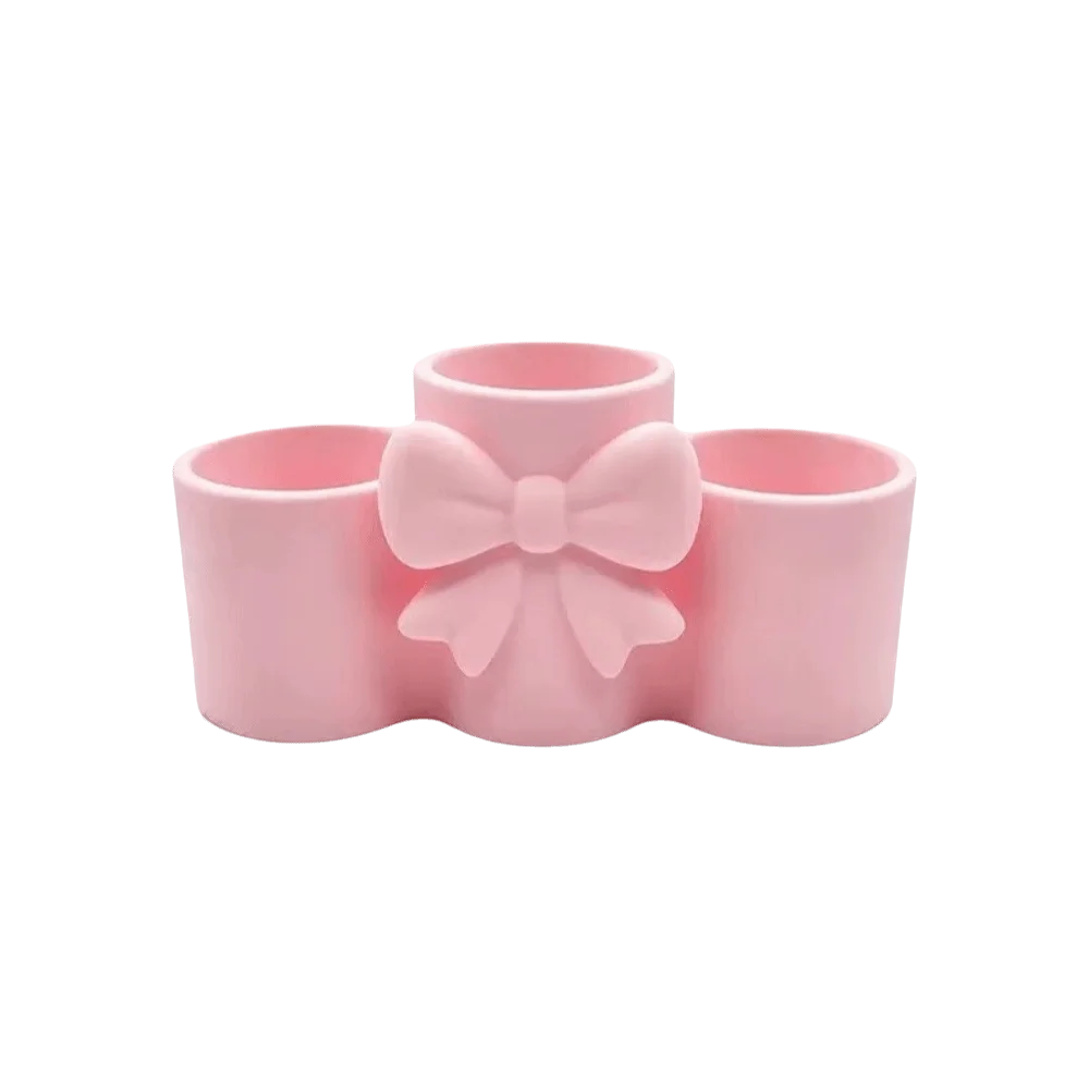pot maquillage violet rose blanc arc décoratif moderne élégant respectueux environnement