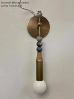 lampe murale moderne élégante bronze marbre finition métallique blanc gris noir