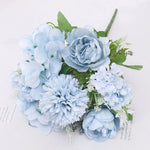 décoration intérieure bouquet fleurs artificielles pivoines dahlias modernes mariage baby shower anniversaire