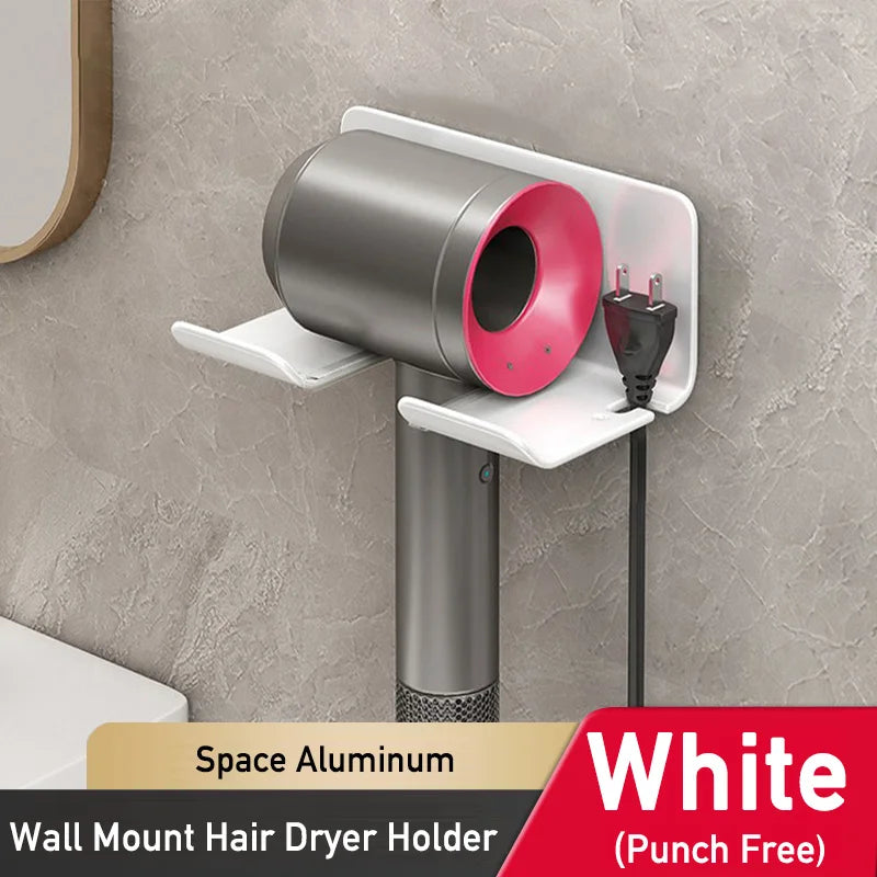 séchoir cheveux adhésif mural violet doré gris moderne aluminium laqué