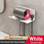 séchoir cheveux adhésif mural violet doré gris moderne aluminium laqué
