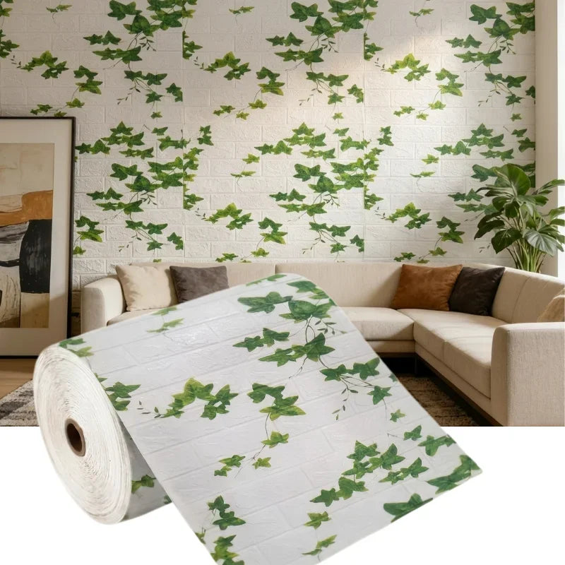 papier peint auto adhésif brique noir blanc marron texture 3d moderne décoration murale cuisine