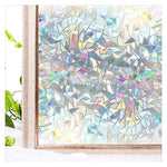 film décoratif fenêtre floral multicolore semi opaque moderne adhésif isolation uv do it yourself