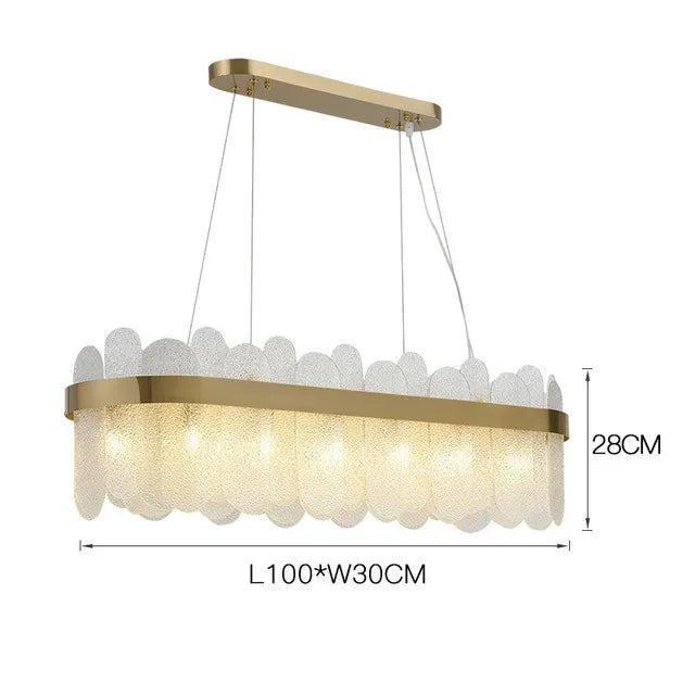 Suspension lumineuse moderne or verre dépoli blanc élégante encastrée lumière led chambre salon