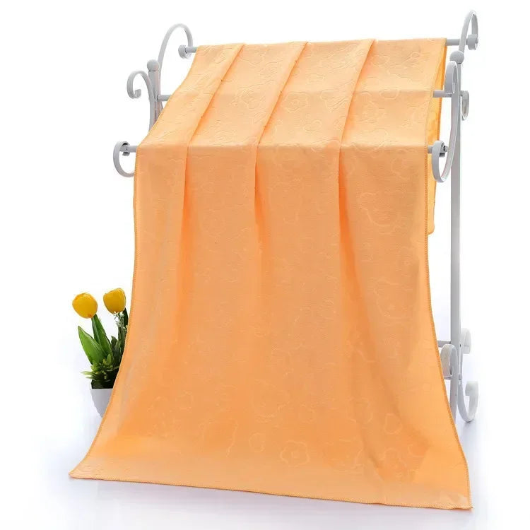 serviette bain ours animaux polyester coton violet jaune rose bleu doux confortable opacité dobby
