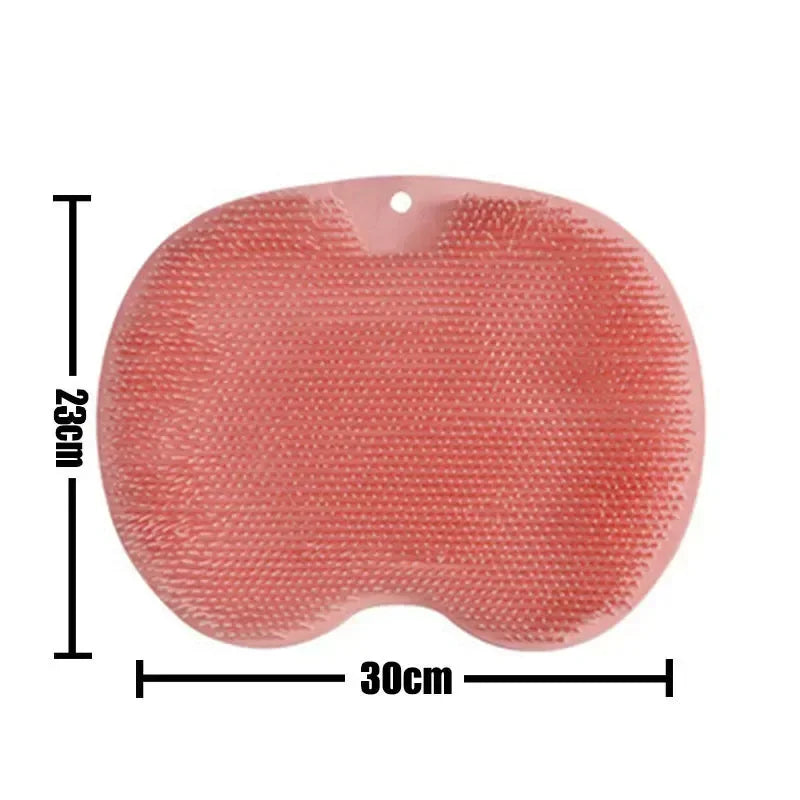 tapis bain antidérapant brosse massage dos exfoliation pieds ventouses couleurs multiples