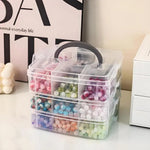 boîte rangement transparente velours multicolores ajustable empilable compartiments modernes poignée pratique