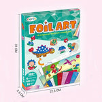 feuilles métal art enfants stickers autocollants coloriage cartes dessin motifs animaux géométriques paires yeux