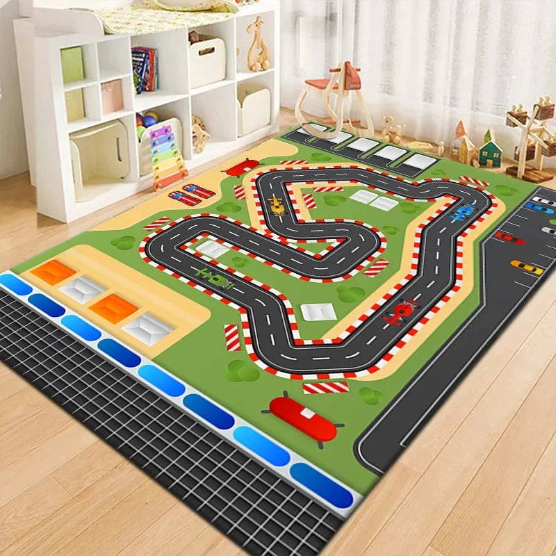 tapis jeu enfant ville miniature route décoratif multicolore chambre salon éducatif aventure routière