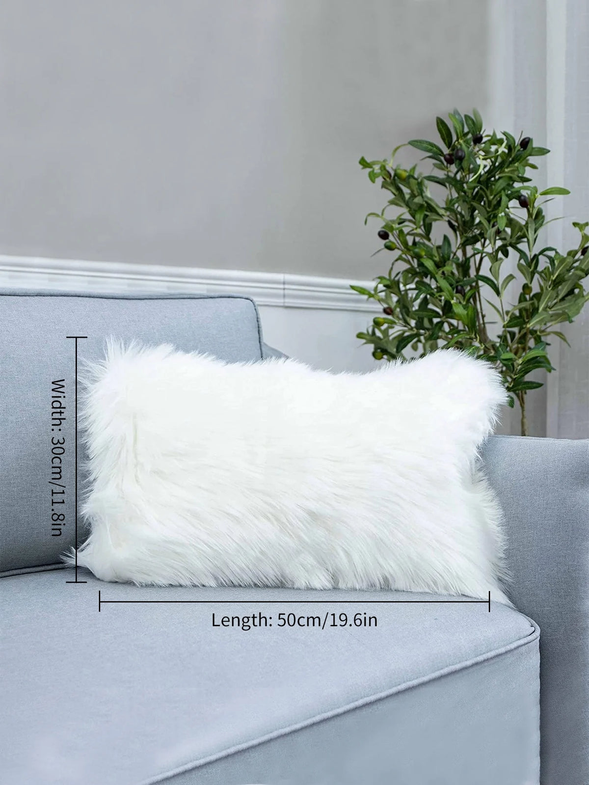 taie d'oreiller peluche blanche moderne non toxique respectueux environnement 30cm 50cm fixation