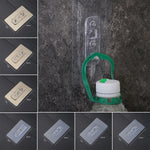 porte bouteille mural adhésif transparent moderne minimaliste utilisation multiple rectangulaire lisse opacité