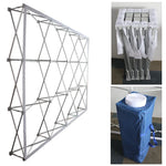 présentoir mural blanc structure aluminium pliable moderne 230x230cm événements anniversaires fêtes baptêmes