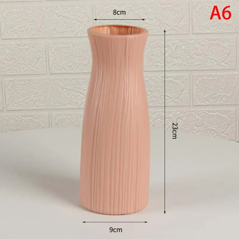 vases résine modernes blanc rose vert orange géométriques ruban jute