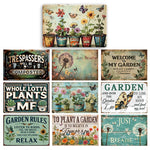 décoration murale vintage plaque métal fleurs papillons bois rétro nostalgieintérieur extérieur