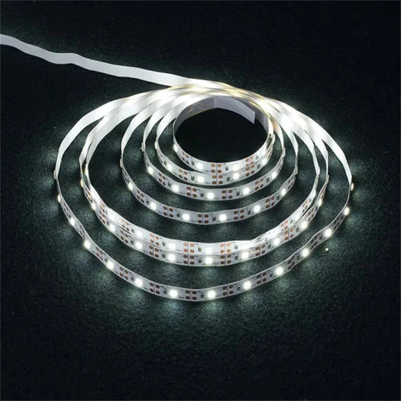 ruban led blanc blanc chaud adhésif moderne 5v batterie 3aa smd 2835 1m 2m