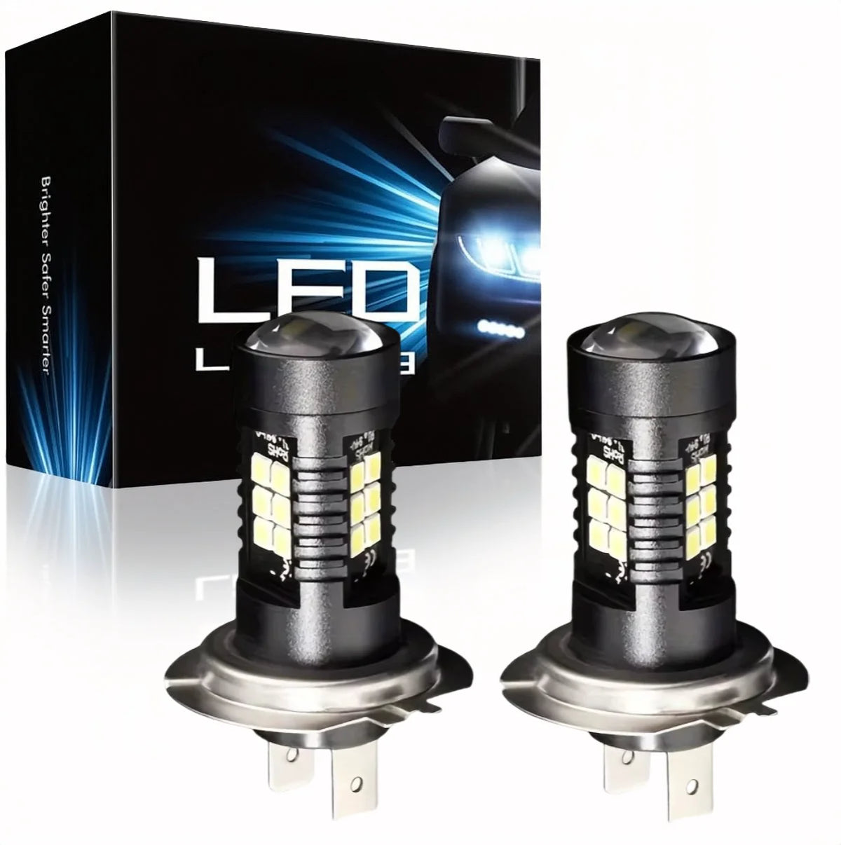 ampoules led h7 pièces lumière blanche 6000k diodes smd 2835 modernes technologiques