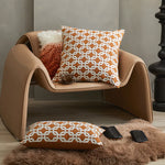 coussins décoratifs géométriques orange blanc modernes maison voiture 50x50cm 45x45cm 30x50cm