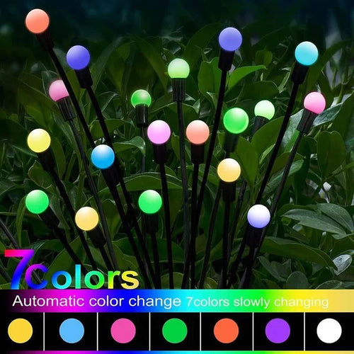 guirlande lumineuse solaire blanches tiges noires moderne minimalisteextérieur led ip67