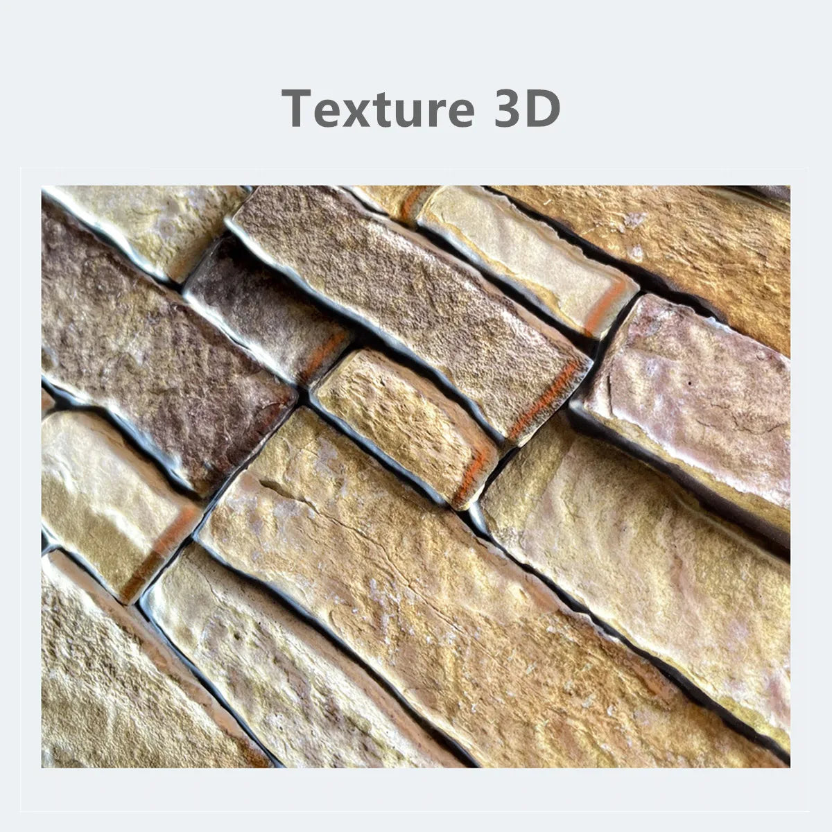 panneau mural 3d adhésif imitation briques moderne marron beige gris imperméable
