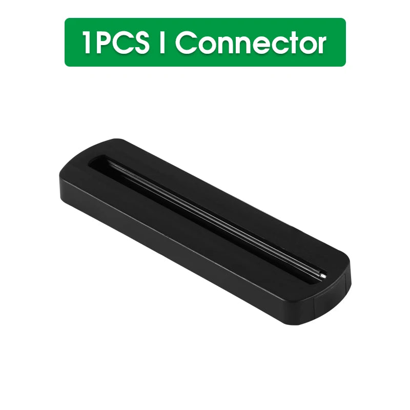rails lumière led moderne noirs 1m 05m connecteurs droit boîte