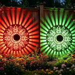 lampe solaire mandala multicolore élégante autoinstallation ip65 led mur extérieur contemporain