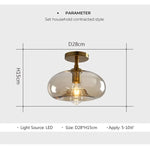 lampe suspension dorée transparente moderne minimaliste vis fixations led chambre salon