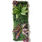 décoration mur végétal artificiel diverses feuilles fleurs moderne intérieur accroché