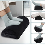 coussin pied massage velours noir lignes bleues ergonomique amovible lavable bas anti dérapant