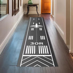 tapis moderne avions route fleurs vert gris blanc chambre décoration extérieur