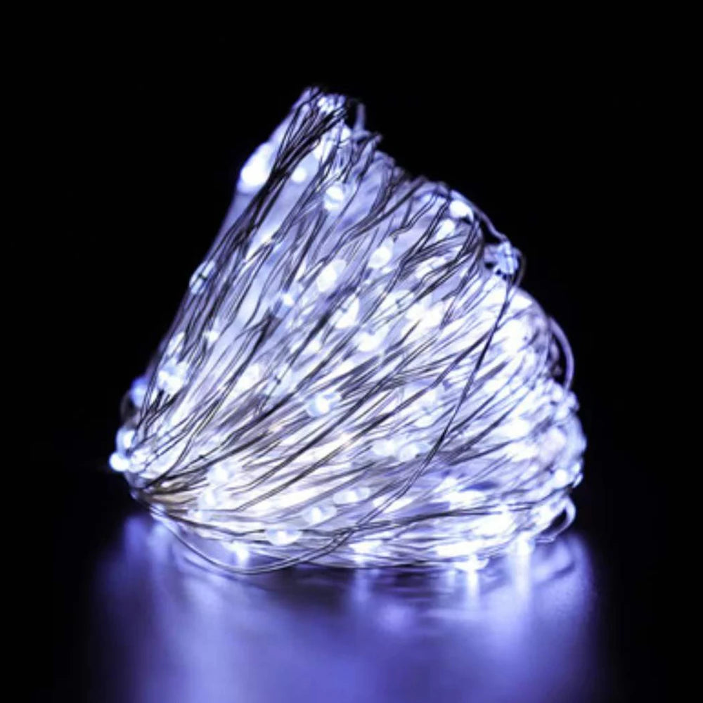 guirlande lumineuse led fil cuivre decoration noel mariage chambre decoration interieure ambiance douce blanche