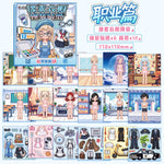autocollants cartoon pixel art 18 pièces vêtements accessoires animaux