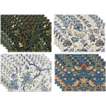 tapisserie art nouveau fleurs oiseaux feuillage bleu vert beige tapis decoratif moderne respectueux environnement