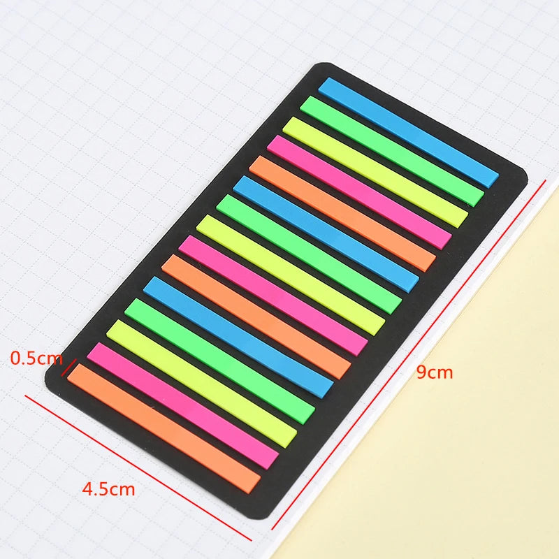marqueurs pages stickers multicolores rectangulaires adhésifs modernes étudiants livres fournitures memo notes autocollantes