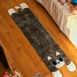 tapis chat noir blanc gris antidérapant polyester lavable machine usage multiple extérieur intérieur