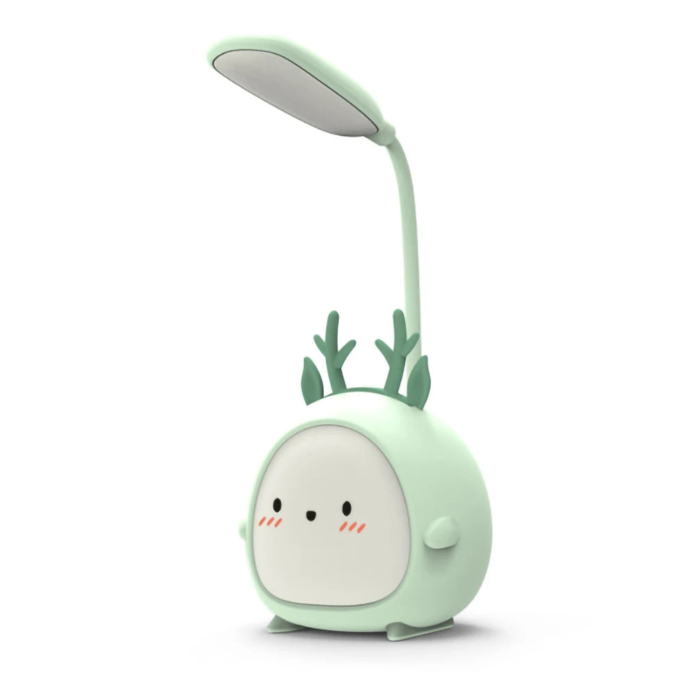 lampe table vert pastel rose pastel dessin animé oreilles lapin moderne pliable recharge usb