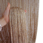 rideau pailleté doré moderne décoration fenêtre bureaupaque polyester fixé ruban