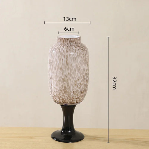 vase verre texturé pois vert clair noir moderne décoration intérieur arrangement floral terrarium pot