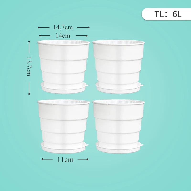 pots fleurs plastique blanc rayures modernes contrôleur racines 14cm 17cm 21cm pack pièces